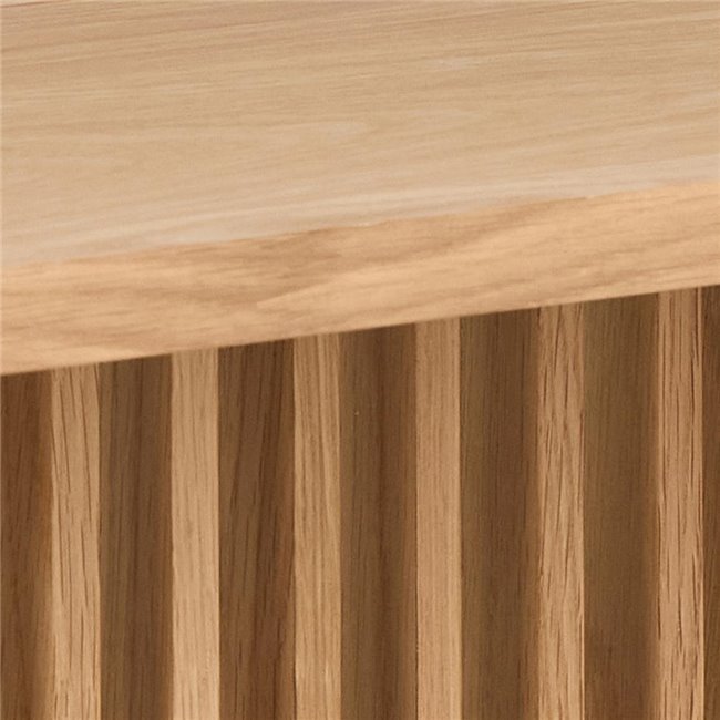 Wall shelf Alington, oiled oak veneer/melamine, H69x31x67cm