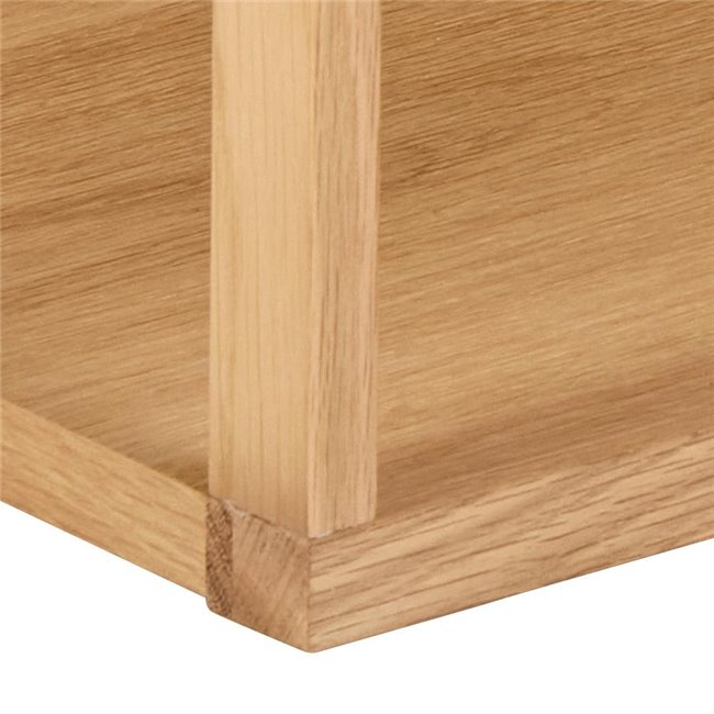 Wall shelf Alington, oiled oak veneer/melamine, H69x31x67cm
