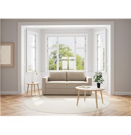 Sofa bed Aleur, extendable, beige, H85x88x176cm, seat height 47.5cm