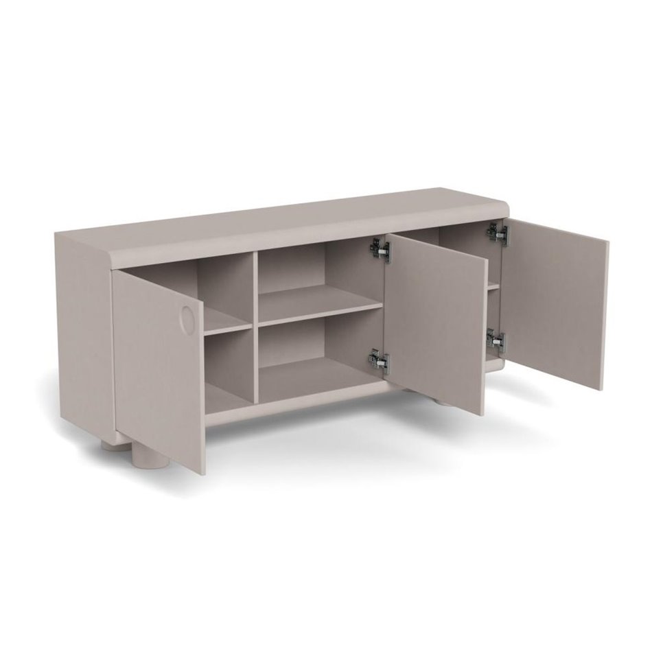 Sideboard Acage, light gray, MDF, H75x40x160cm