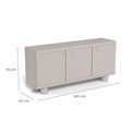 Sideboard Acage, light gray, MDF, H75x40x160cm