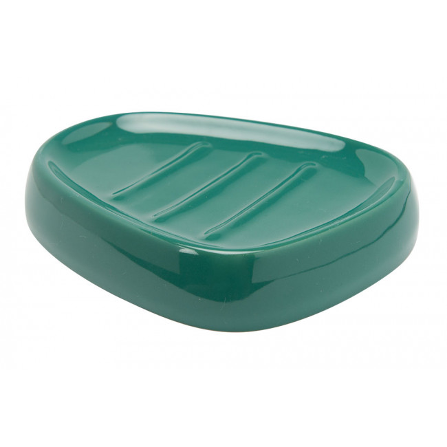 Мыльница, зеленый цвет, керамика, 12x9.5x2.3cm