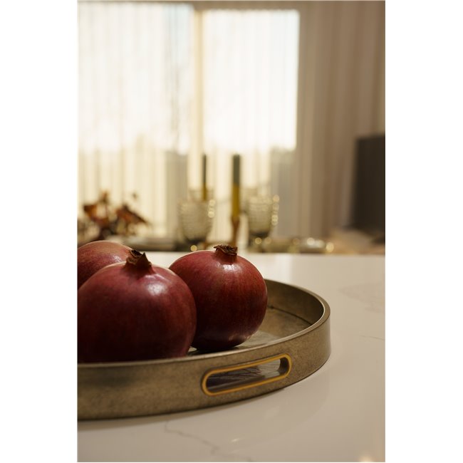 Decorative tray round Furiollo M, D36.7cm, H4cm
