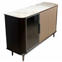 Буфет Sarenno, спеченный камень/ясеневый шпон/MDF/металл/стекло, H80x130x40cm