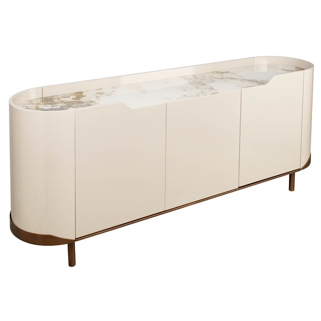 Буфет Sarnno kahaki, спеченный камень/MDF/металл, H74x180x42cm