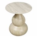 Side table Walersdorf, sintered stone/metal, D45cm H49cm