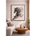 Настенный декор Runnig horse, H100x80cm
