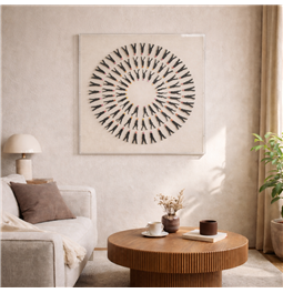 Wall decor Circle of people, 90x90cm