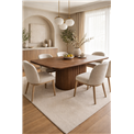 Dining table Oliveto, MDF/walnut veneer, 220x100cm H76cm