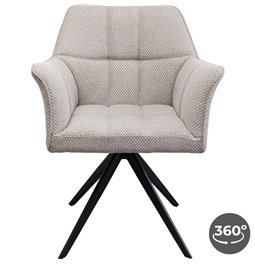 Обеденный стул Thinktank, вращающийся на 360 градусов, серый цвет, H85x65x42cm, высота сиденья 48cm