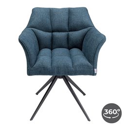 Обеденный стул Thinktank, вращающийся на 360 градусов, синий цвет, H85x65x42cm, высота сиденья 48cm