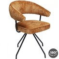 Обеденный стул Arabella, вращающийся на 180 градусов, оранжевый цвет, H58x78x57cm, высота сиденья 50cm