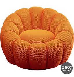 Вращающееся кресло Peppo Bloom, оранжевый, вращающийся на 360 градусов, H66xD94см, высота сиденья 40см