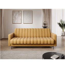 Sofa bed Eroneyy, sleeping function, Manhattan 45, velvet, yellow, H86x212x89cm