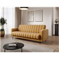 Sofa bed Eroneyy, sleeping function, Manhattan 45, velvet, yellow, H86x212x89cm