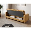 Sofa bed Eroneyy, sleeping function, Manhattan 45, velvet, yellow, H86x212x89cm