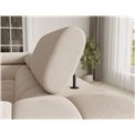 U-shaped sofa Efectory L, sleeping function, Calmora 18, beige, H93x346x205cm