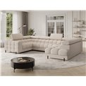 U-shaped sofa Efectory R, sleeping function, Calmora 18, beige, H93x346x205cm