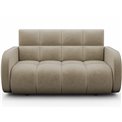 Sofa bed Eldeverio 3-seater, sleeping function, Aura 18, velvet, beige, H83x154x103cm