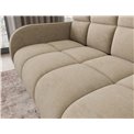 Sofa bed Eldeverio 3-seater, sleeping function, Aura 18, velvet, beige, H83x154x103cm