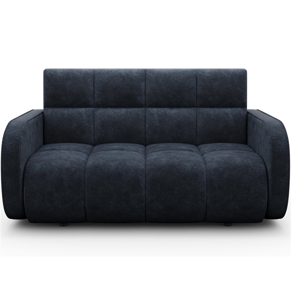 Sofa bed Eldeverio 3-seater, sleeping function, Aura 40, velvet, blue, H83x154x103cm
