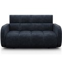 Sofa bed Eldeverio 3-seater, sleeping function, Aura 40, velvet, blue, H83x154x103cm
