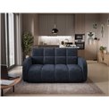 Sofa bed Eldeverio 3-seater, sleeping function, Aura 40, velvet, blue, H83x154x103cm
