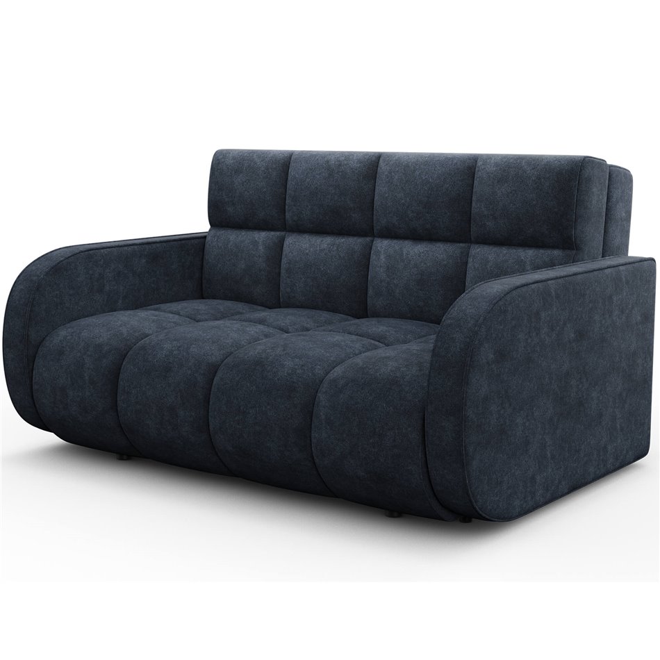 Sofa bed Eldeverio 3-seater, sleeping function, Aura 40, velvet, blue, H83x154x103cm