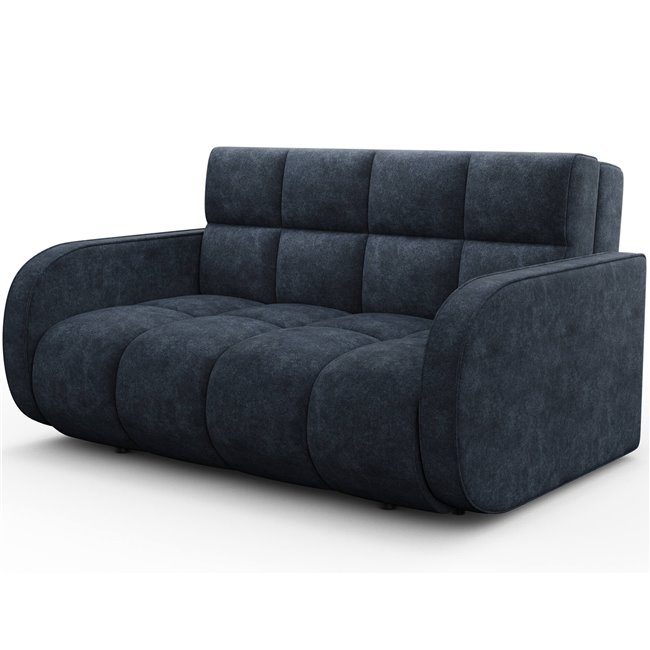 Sofa bed Eldeverio 3-seater, sleeping function, Aura 40, velvet, blue, H83x154x103cm
