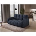 Sofa bed Eldeverio 3-seater, sleeping function, Aura 40, velvet, blue, H83x154x103cm