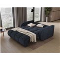 Sofa bed Eldeverio 3-seater, sleeping function, Aura 40, velvet, blue, H83x154x103cm