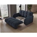 Sofa bed Eldeverio 3-seater, sleeping function, Aura 40, velvet, blue, H83x154x103cm
