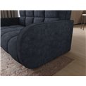 Sofa bed Eldeverio 3-seater, sleeping function, Aura 40, velvet, blue, H83x154x103cm
