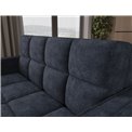 Sofa bed Eldeverio 3-seater, sleeping function, Aura 40, velvet, blue, H83x154x103cm