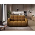 Sofa bed Eldeverio 3-seater, sleeping function, Aura 45, velvet, yellow, H83x154x103cm
