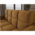 Sofa bed Eldeverio 3-seater, sleeping function, Aura 45, velvet, yellow, H83x154x103cm