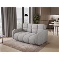 Sofa bed Eldeverio 3-seater, sleeping function, Poco 03, light grey, H83x154x103cm