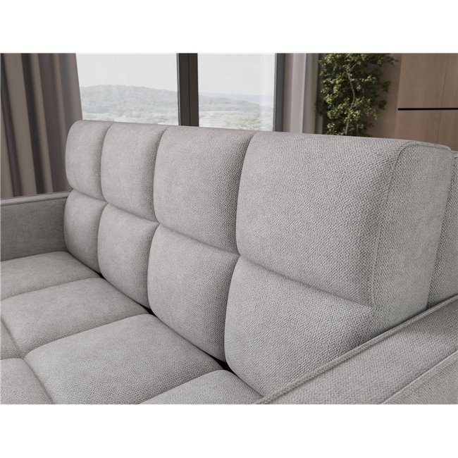 Sofa bed Eldeverio 3-seater, sleeping function, Poco 03, light grey, H83x154x103cm