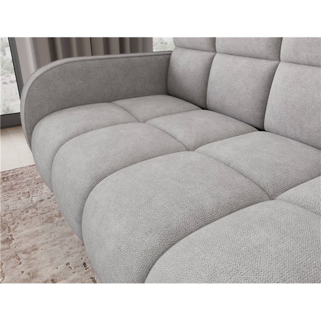Sofa bed Eldeverio 3-seater, sleeping function, Poco 03, light grey, H83x154x103cm