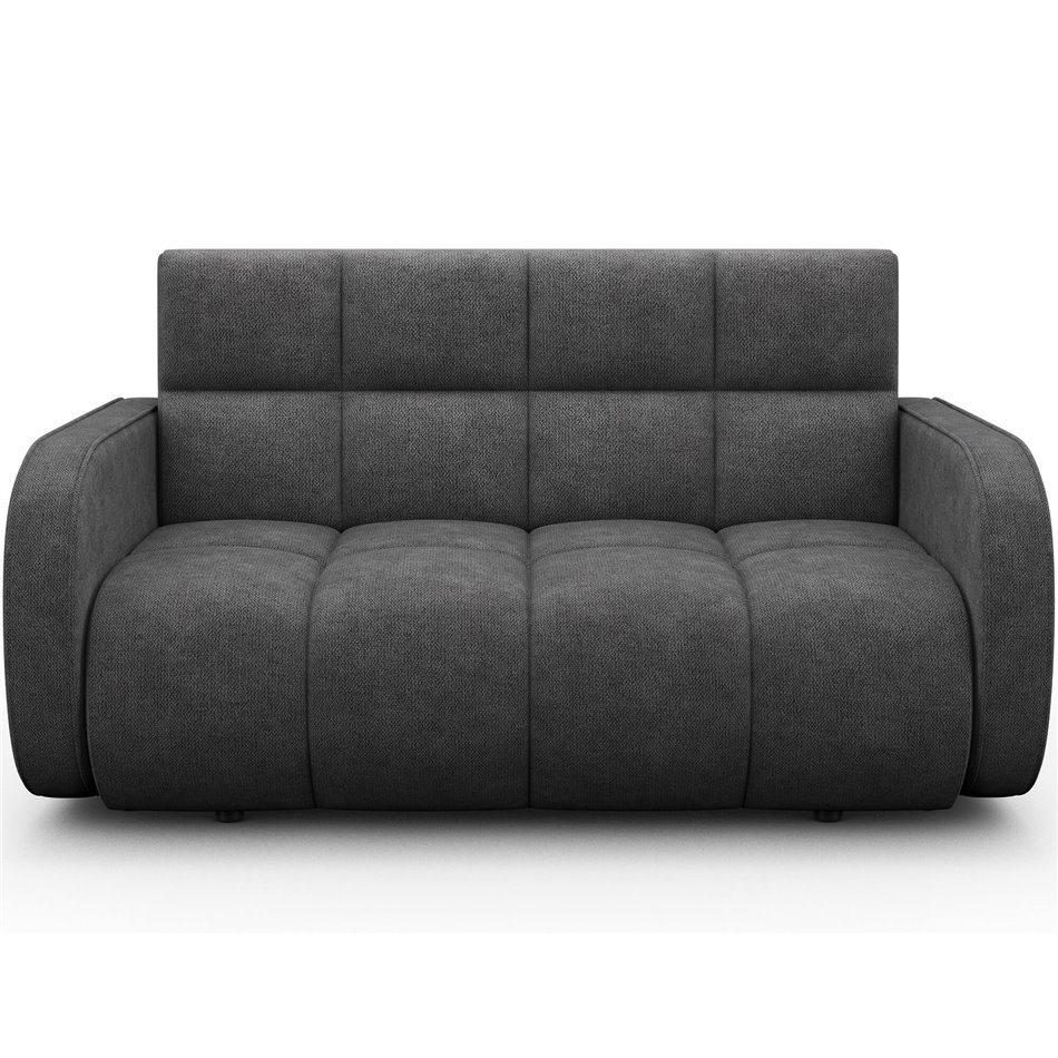 Sofa bed Eldeverio 3-seater, sleeping function, Poco 04, dark grey, H83x154x103cm