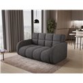 Sofa bed Eldeverio 3-seater, sleeping function, Poco 04, dark grey, H83x154x103cm