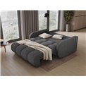 Sofa bed Eldeverio 3-seater, sleeping function, Poco 04, dark grey, H83x154x103cm