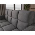 Sofa bed Eldeverio 3-seater, sleeping function, Poco 04, dark grey, H83x154x103cm