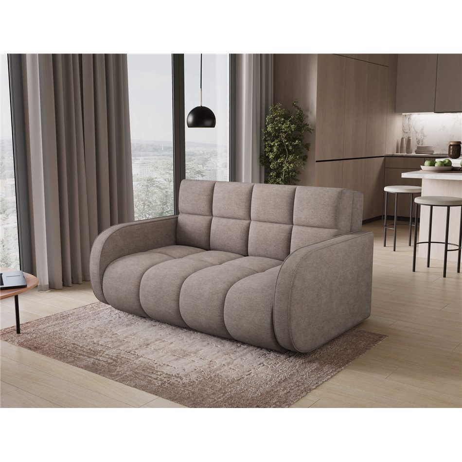Sofa bed Eldeverio 3-seater, sleeping function, Poco 07, beige, H83x154x103cm