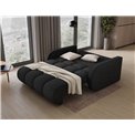 Sofa bed Eldeverio 3-seater, sleeping function, Poco 10, black, H83x154x103cm