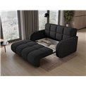 Sofa bed Eldeverio 3-seater, sleeping function, Poco 10, black, H83x154x103cm