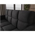 Sofa bed Eldeverio 3-seater, sleeping function, Poco 10, black, H83x154x103cm
