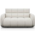 Sofa bed Eldeverio 3-seater, sleeping function, Royal 01, boucle, white, H83x154x103cm