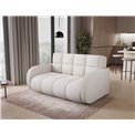 Sofa bed Eldeverio 3-seater, sleeping function, Royal 01, boucle, white, H83x154x103cm