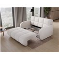 Sofa bed Eldeverio 3-seater, sleeping function, Royal 01, boucle, white, H83x154x103cm